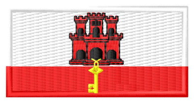 Flagge  Gibraltar Flag Gibraltar iron-on Aufnäher patch