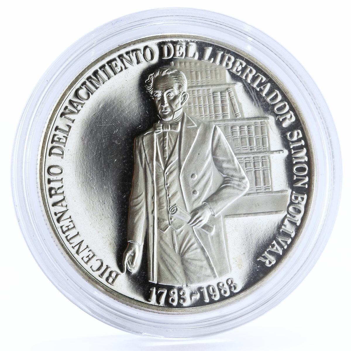 シルバー ゴールド アンティークコイン 1983 SILVER VENEZUELA PROOF 100 BOLI #13425