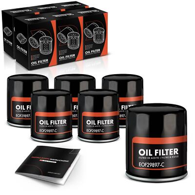 6Pcs Engine Oil Filter for Chevrolet Epica Suzuki Verona 2004-2006 V6 2.5L GAS