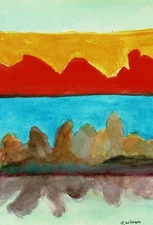  Art Free Shipping-original painting"dusk and dawn,night&day"imagination 5x7" JW