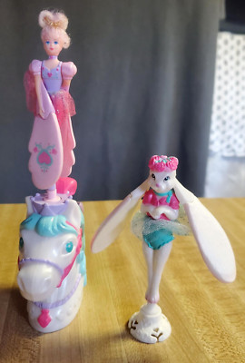 ''We're Elise and Dream Bunny'' Sky Dancers set with Pony Launcher- Galoob 1995