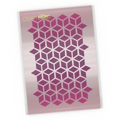 Würfel Muster Schablone - Geometrische Hintergrundschablone