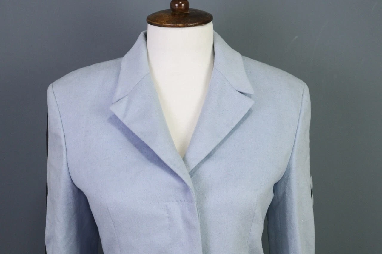 Giacca blazer GIANNI VERSACE COUTURE blu monopetto check taglia 38