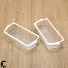 W10321304 Door Bin Shelf White Whirlpool Refrigerator PS348956, AP6019471 2-PACK