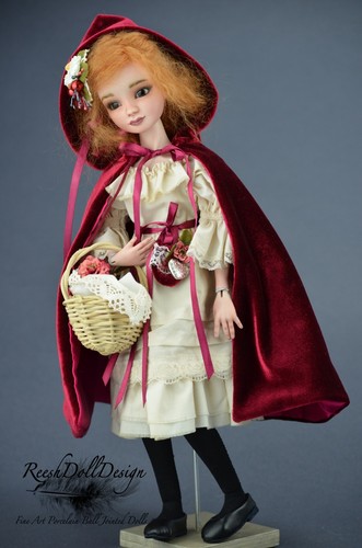 Fine Art Porcelain Ball-Jointed Doll BJD Red Riding Hood by ReeshDollDesign