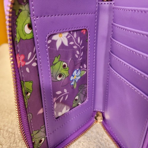 Loungefly Disney Tangled Rapunzel Swinging From Tower Zip Around Wallet NEW - Picture 12 of 14
