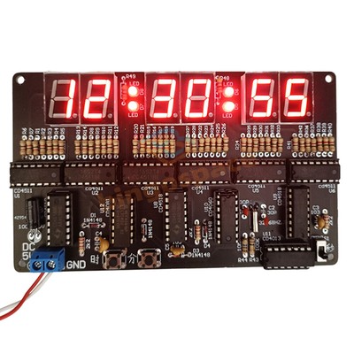 6-bit Digital Circuit Clock DIY Electronic Kit Electronic Clock Teaching Kit USA