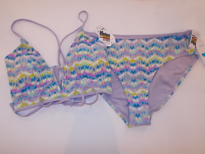 Time And Tru Women's Size 3X 24W-26W Purple Low Rise 2-Piece Bikini