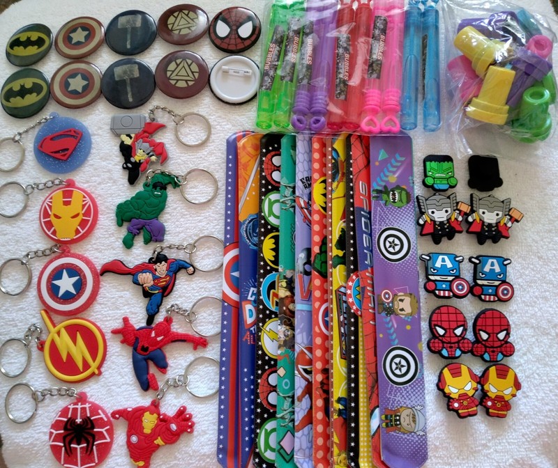 Super hero party favors supplies 10 Favors For 10 Guests 60 Pcs