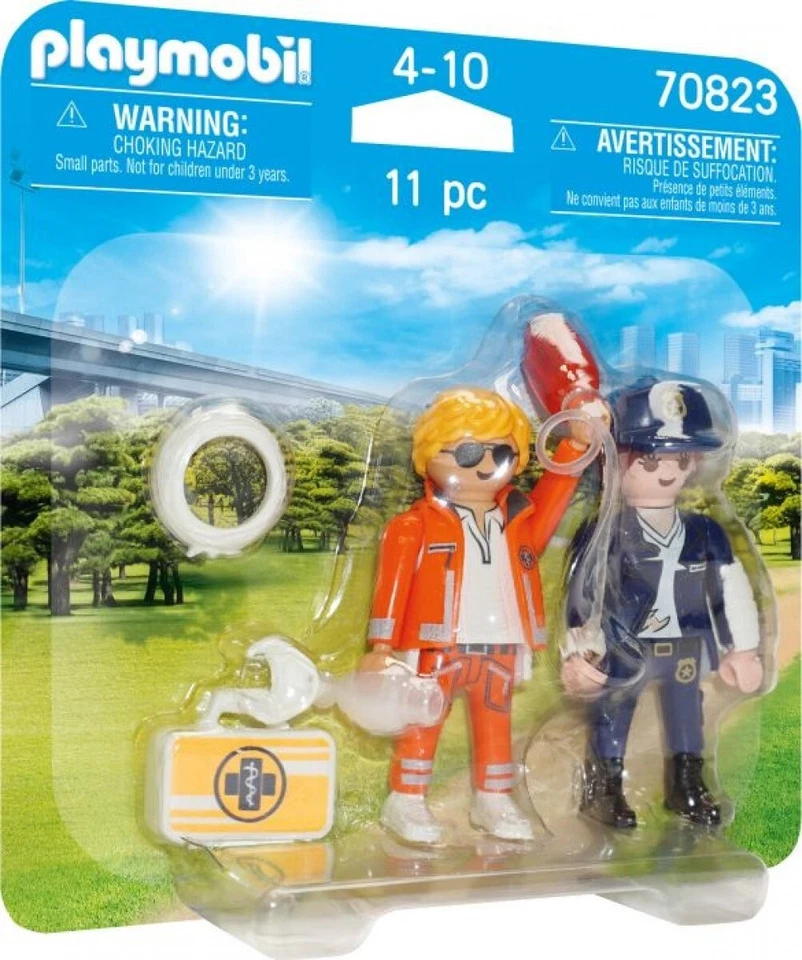 Playmobil Blister 70823 Duo Pack Notarzt Koffer und Polizistin Duopack NEU - Bild 1 von 1