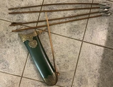 Medieval ARCHERY Leather QUIVER Side Quiver / Arrow Hip Quiver /Medieval Quiver.