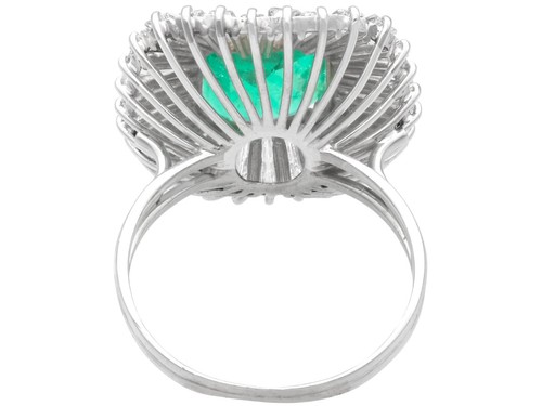 Anillo bailarina de platino vintage de 3,20 quilates con diamantes y diamantes de 4,10 quilates circa 1950 - Imagen 5 de 12