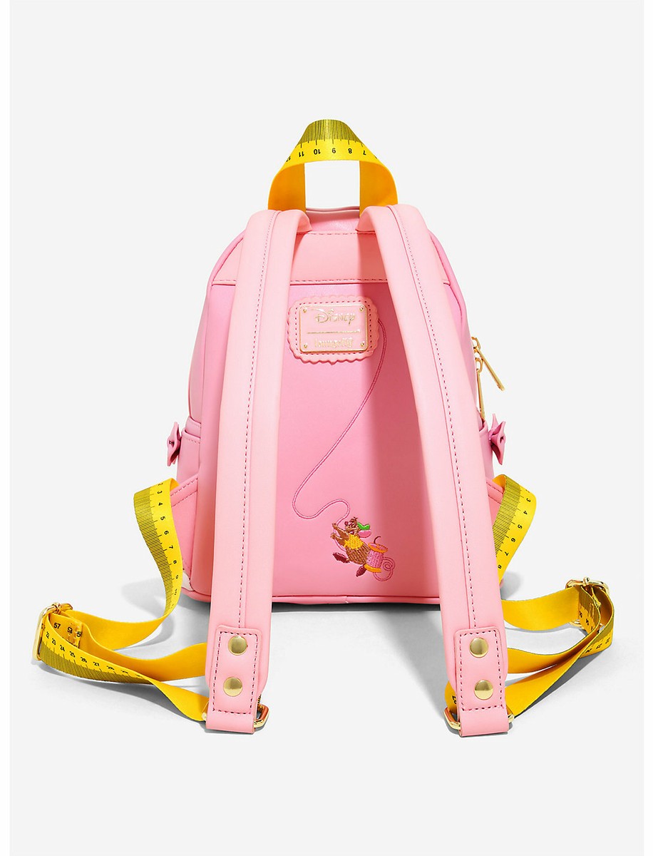 Disney Loungefly Cinderella 70th Anniversary Pink Dress Mini Backpack Like New DISNEY LOUNGEFLY CINDERELLA 70TH MINI BACKPACK PIN COIN  main image 4