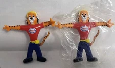 Esso Oil & Gas Tiger Figure Bendy Promo Toy 3.5" 1980's - Lot Of 2