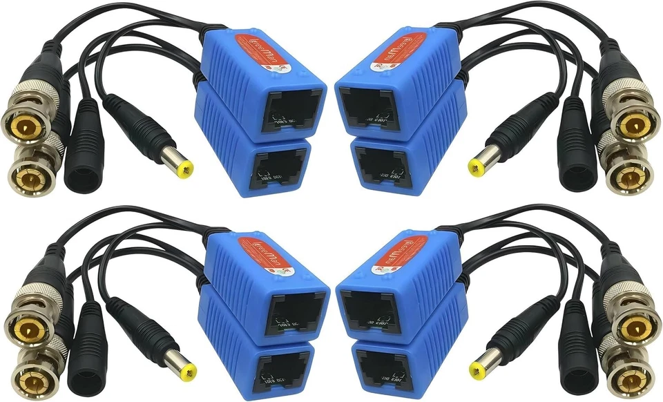 Adaptador BNC para RJ45 Premium - Balun de vídeo passivo 400 pés para câmeras analógicas - Imagem 3 de 4