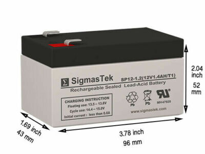LP12-1.2 Leoch Battery SLA SigmasTek Battery Replacement