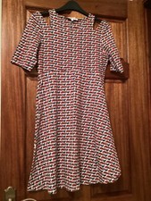 Ladies multicoloured Maternity Dress size 8 in new condition