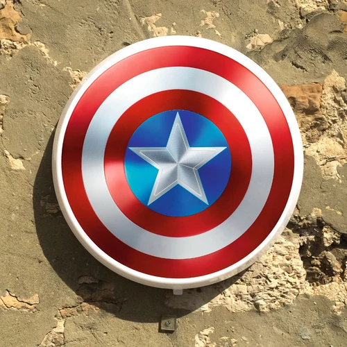 CAPTAIN AMERICA LED ILLUMINATED LIGHT UP WALL SIGN LIGHTBOX KIDS ROOM SUPERHERO - Picture 1 of 12