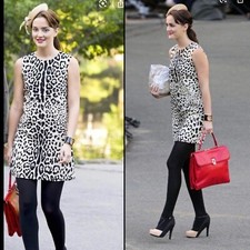 Silk leopard Dolce & Gabbana dress Size IT40 Worn By Blair Waldorf