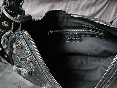 BALENCIAGA Le Cagole small studded crinkled-leather shoulder BALENCIAGA Le Cagole small studded crinkled-leather shoulder