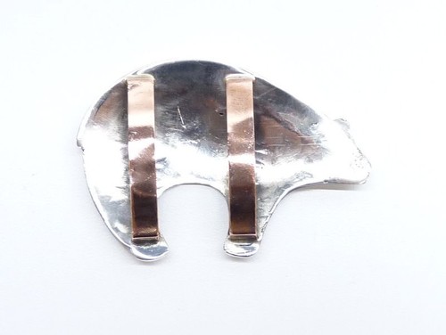 Native American Navajo Sterling Silver Bear Belt Buckle set of 10pc Sign by B.K. - Picture 8 of 9