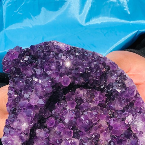 2.79LB Top Natural Amethyst Uruguay Cave Crystal Cluster Gemstone Geode Healing - Picture 7 of 15