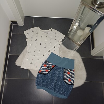 Neu Sommer Set Maritim M 40 42 Sweat Rock Selfmade Shirt Anker Herz  TopZustand