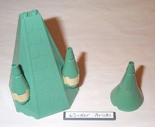 Lego Tower Roof Sand Green Cone 4867 Harry Potter Castle - Picture 1 of 1