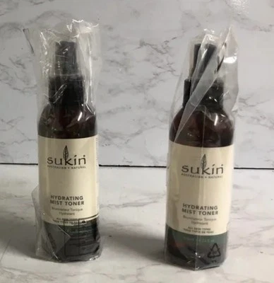 2 x Sukin Hydrating Mist Toner Spray 250ml (2 x 125ml) Twin Pack FREE P+P