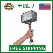 Halloween Hammer Cosplay Weapons, PU Battle Foam Axe Great for LARP Birthdays...
