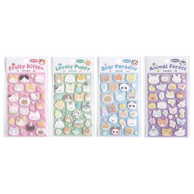 3D Puffier Sticker Sheets Adorable Small Sticker for Kid and Adult Tiny Sticker