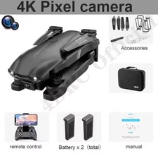 4DRC RC Drone With 4K HD Dual Camera WiFi FPV Foldable Quadcopter +2 Batteries