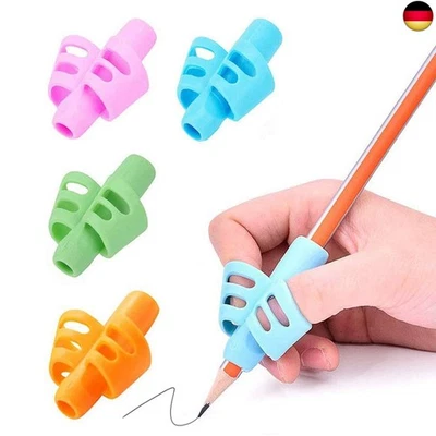 PLABBDPL 4 Stück Schreibhilfe für Kinder, Schreibhilfe für Stift Kinder Stiftehalter Le