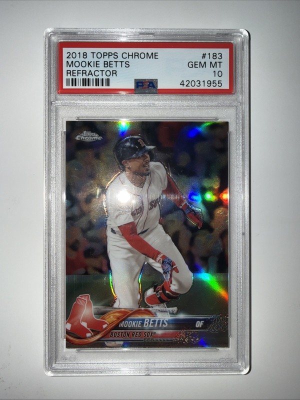 2018 Topps Chrome - Mookie Betts #183 Refractor PSA 10 Red Sox/Dodgers