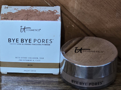 NEW IT Cosmetics Bye Bye Pores Finishing Powder Rich Tinted Skin-Blurring 6.8 g