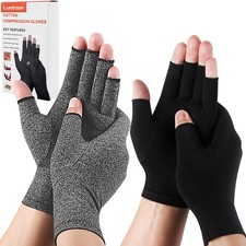 2 Pairs Arthritis Gloves for Women and Men, Pain Relief Compression Gloves Women