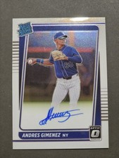 2021 Panini Donruss Optic - Rated Rookie Signatures Andres Gimenez #RRS-AG (AU,