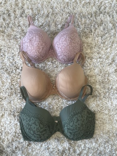 $165 Victoria’s Secret Lined Perfect Coverage Bra Lot Of 3 36DDD NICE❤️💕 - Picture 1 of 8