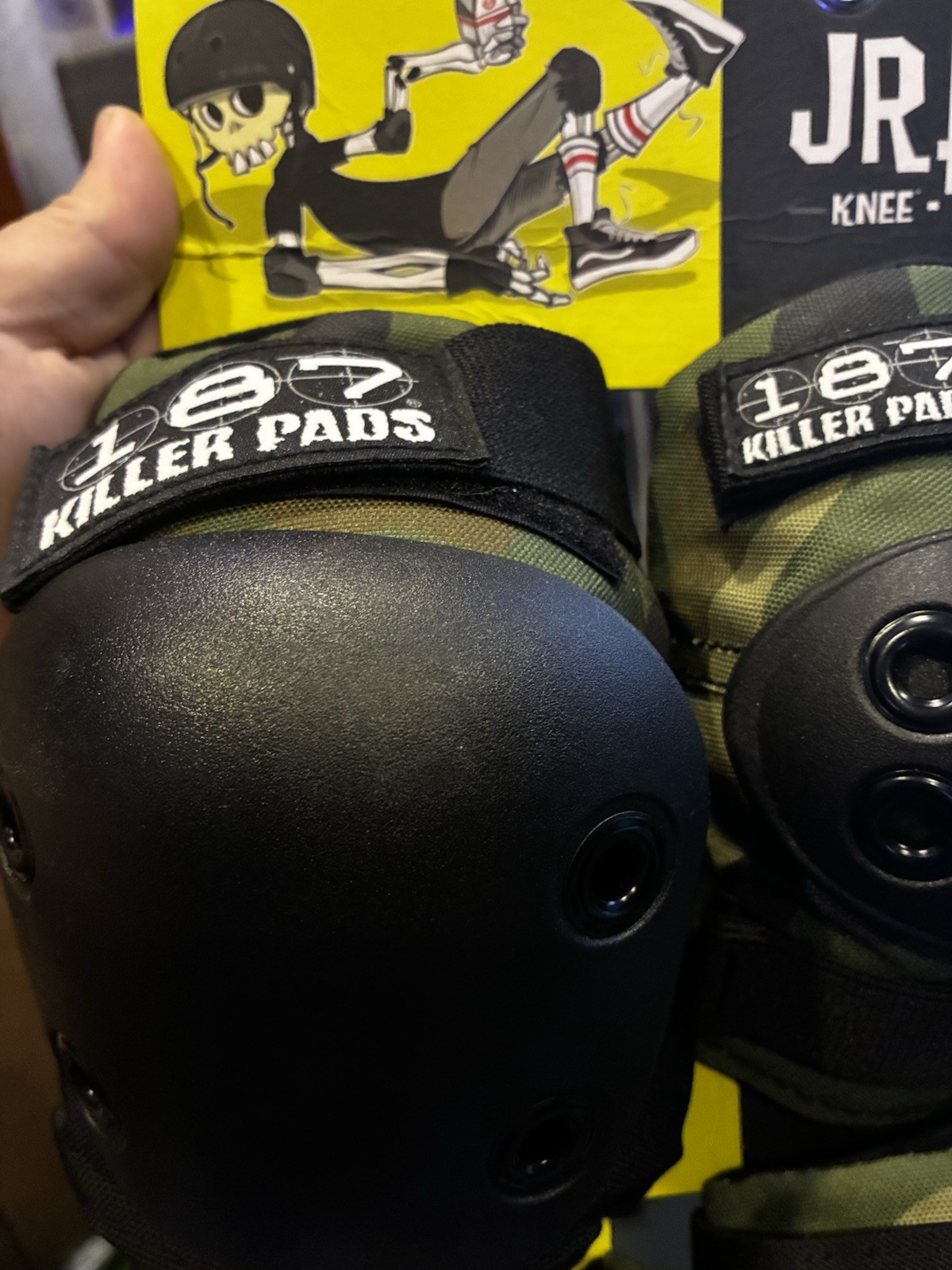 187 Killer Pads Junior Knee & Elbow Pads Combo Pack Black Youth Skate Protection