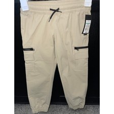Art Class Boys Khaki Cargo Jogger Pants Tan Zipper Pockets Size 4 NWT