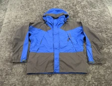Marmot Jacket Mens M Medium Blue GoreTex Wind Rain Ski Shell Hooded Nylon VTG