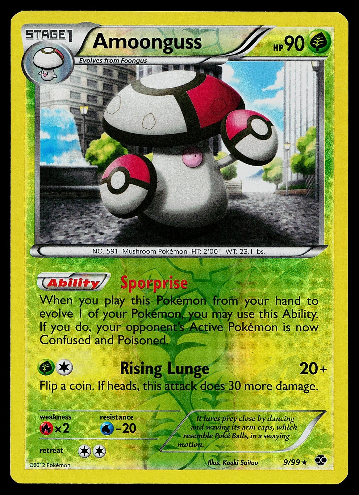 Pokemon Next Destinies 9/99 Amoonguss Reverse Holo