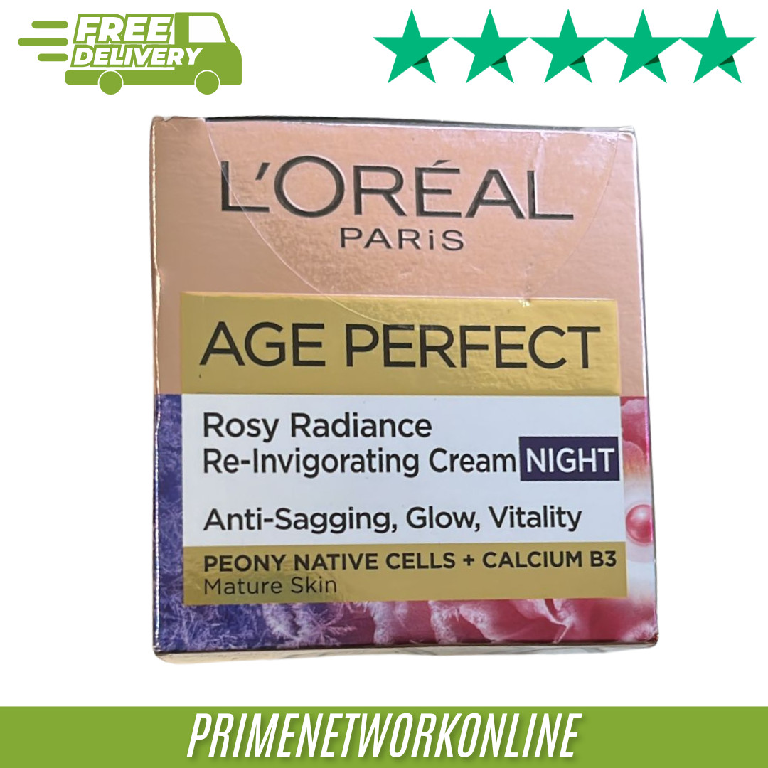 L'Oreal Paris Age Perfect Rosy Radiance Re-Invigorating Night Cream 50ml ⭐⭐⭐⭐⭐