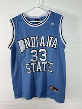 VTG Nike Larry Bird Indiana State Sycamores NCAA Basketball Jersey Men Large