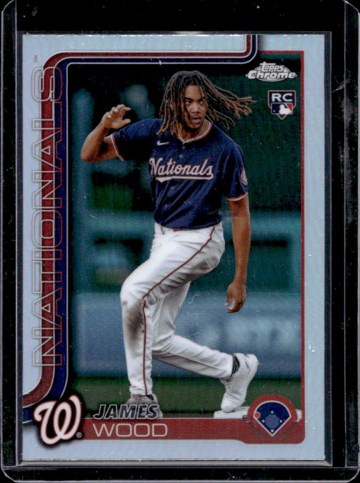 2025 Topps Chrome James Wood Image Variation RC Rookie #132 Nationals