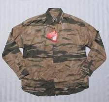 DIESEL Men's S-FLUID-CMF Oversized Camo Lyocell Casual Shirt A06938-0PDAQ-5DQ