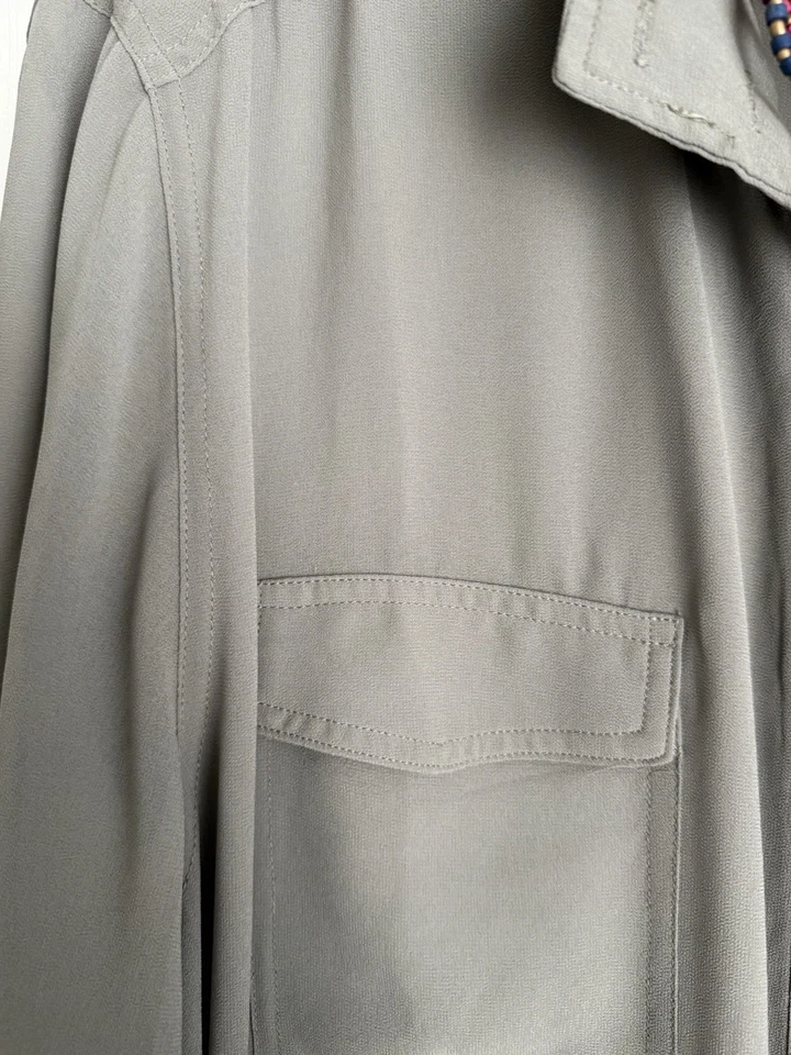 MarlaWynne Wynne слоев шифона сафари куртка Sage зеленый 2 X шнурка талии - Изображение 2 из 3