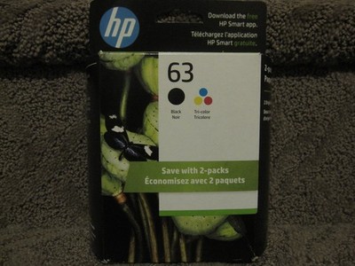 HP L0R46AN Black Tri Color Ink Cartridge Genuine OEM NEW Combo Set # 63 JAN/2027