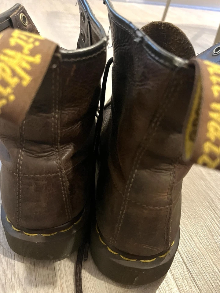 Мужские рабочие байкерские боевые ботинки Dr. Martens 1460 Crazy Horse коричневая кожа 8-EYE 9 - Изображение 4 из 4