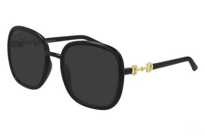 Gucci Black 57mm Sunglasses Gucci Web 57MM Sunglasses | Saks Fifth Avenue main image 2